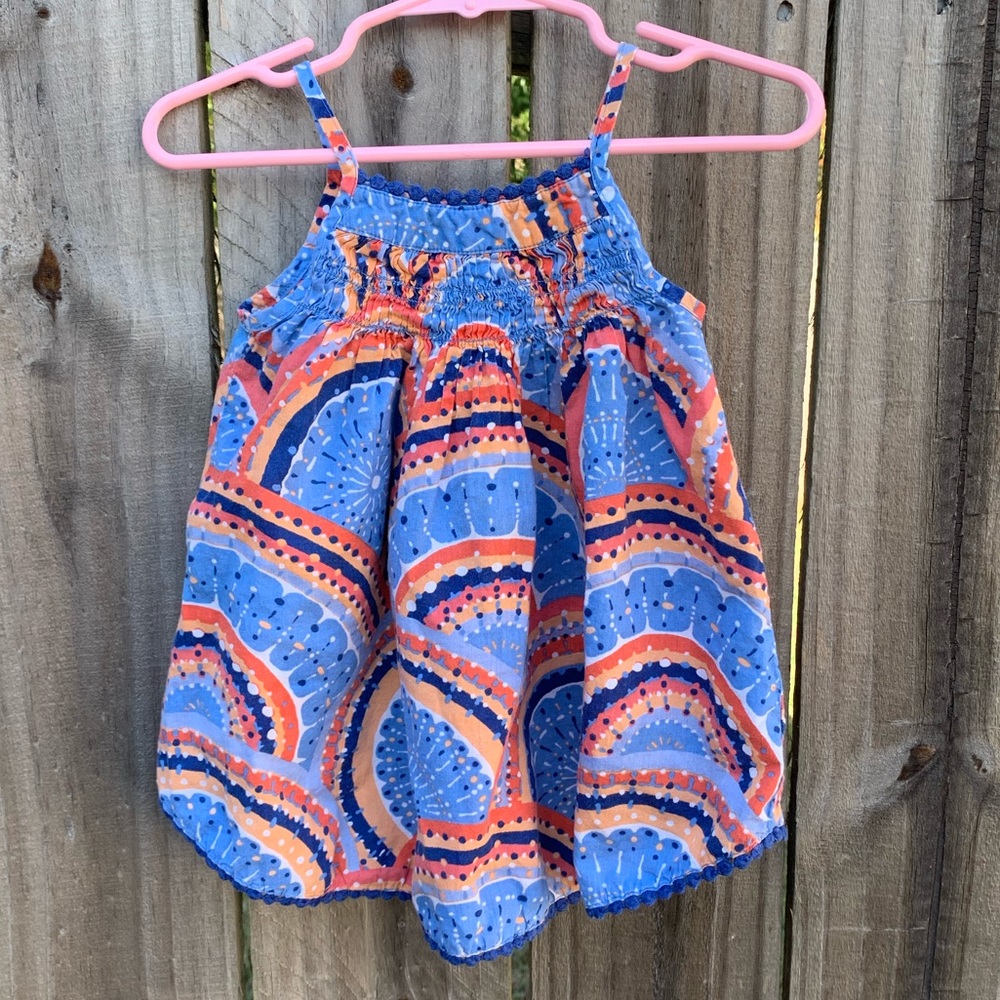 Old navy geometric print pompon sundress